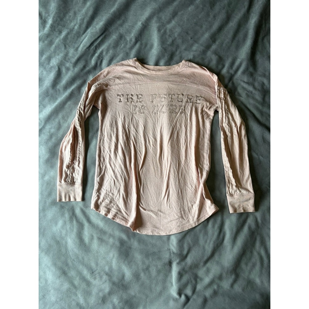 Flirtitude Active Pink The Future Is Ours Graphic Long Sleeve Tee XS